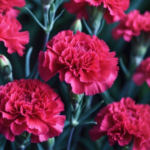 Hot Pink Carnations